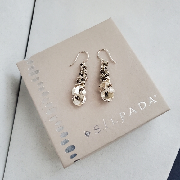 Silpada Waterfall Sterling Silver Seed Bead Earrings - Picture 2 of 14